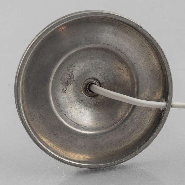 Firma Svenskt Tenn, a pewter table light, Stockholm 1944.