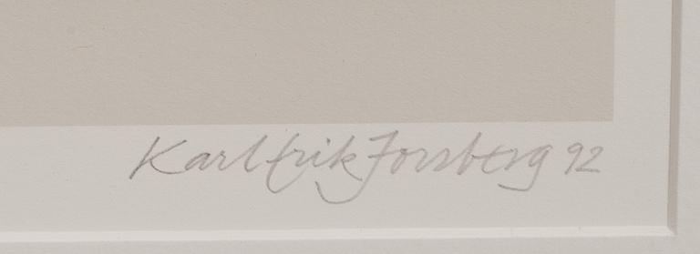 KARL-ERIK FORSBERG, färglitografi, signerad o numrerad 61/150, daterad -92.