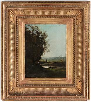 OKÄND KONSTNÄR 1800-TAL, Olja på pannå, ej signerad.