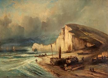 218. Eugène Isabey, Motiv från Étretat.