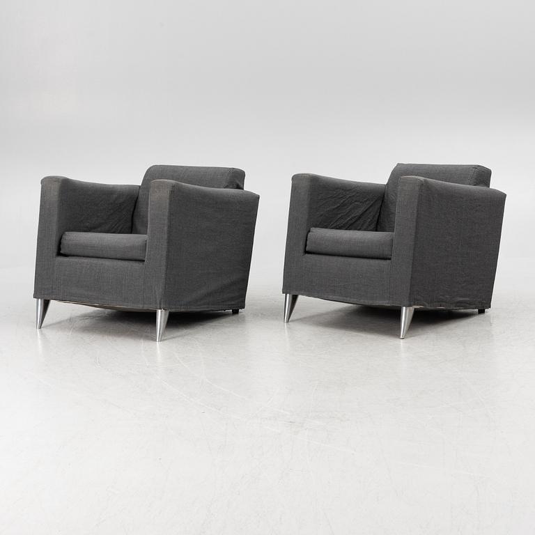 Philippe Starck, a pair of 'Len Niggelman' lounge chairs, for 3 Suisses.