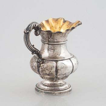 A Swedish Silver Creamer, mark of Gustaf Möllenborg, Stockholm 1841.