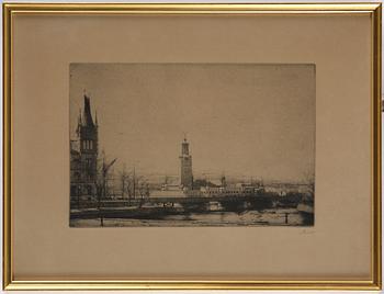 Axel Fridell, "Stadshuset i Stockholm II" (Stadshuset och Norstedts söner).