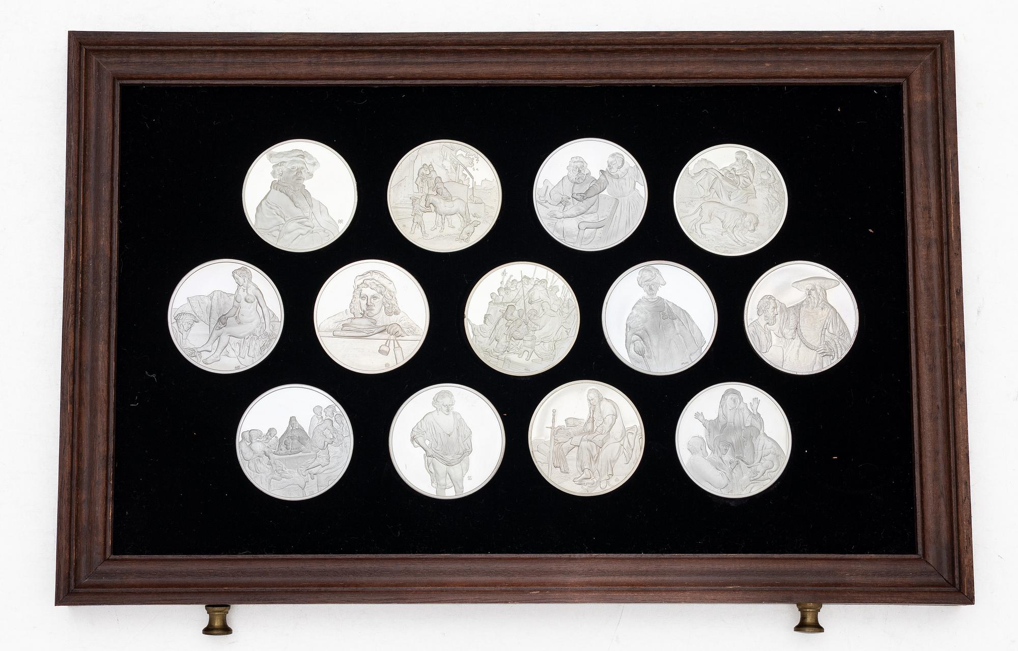 "Rembrandt in silver", 50 collector medals in sterling silver, Franklin Mint Ltd.