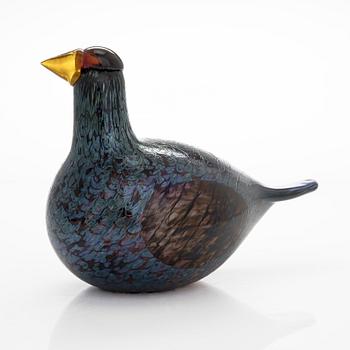 Oiva Toikka a "Capercaillie" glass bird, signed O. Toikka Nuutajärvi.