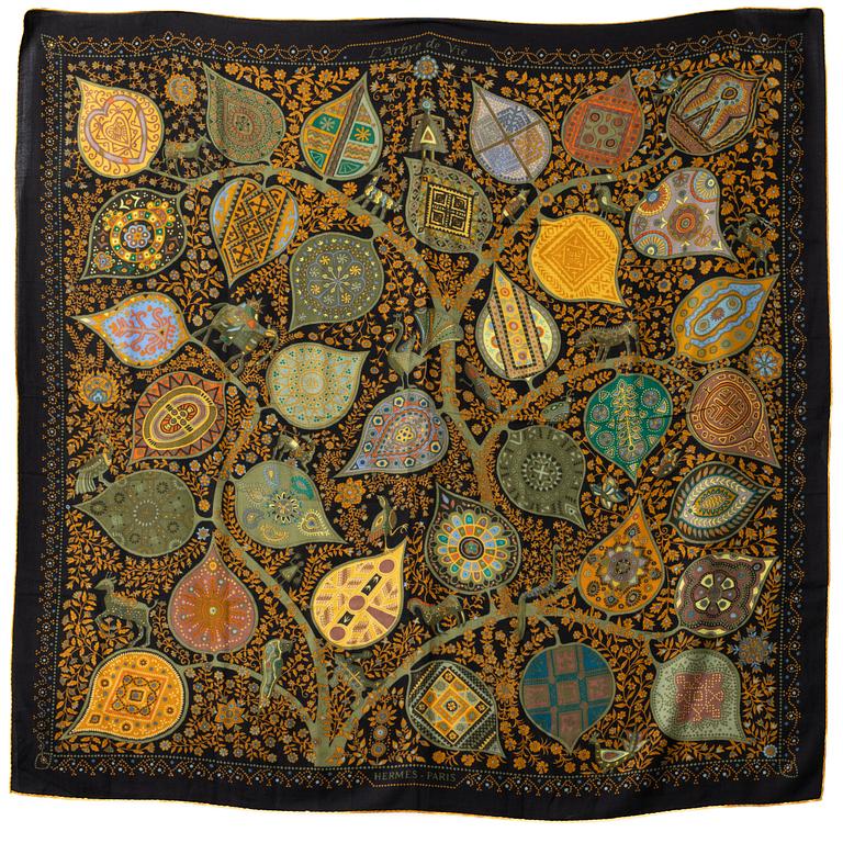 Hermès, Shawl/scarf, “L'Arbre de Vie”.