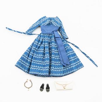 Barbie and Ken, dolls 2 pcs. and clothes, vintage, "No. 4, Ponytail" Mattel 1960, Ken Mattel 1963/64.