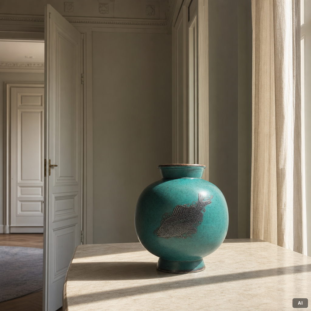 Wilhelm Kåge, an 'Argenta' vase, Gustavsberg.