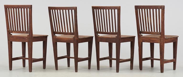 STOLAR, 4 st, allmoge, 1800-tal.