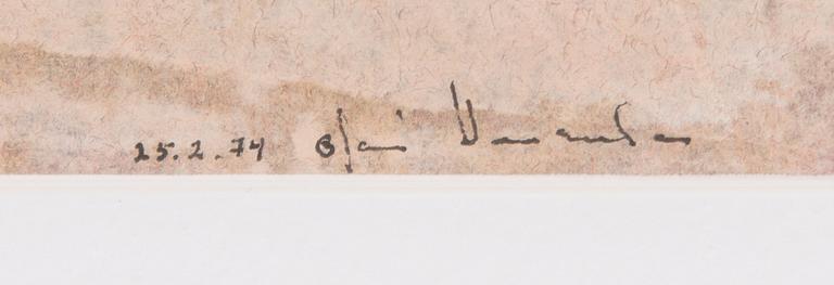 Olavi Vaarula, mixed media, signed and dated -74.