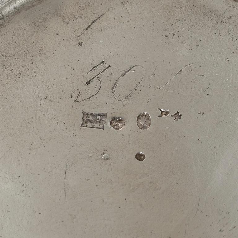 Anders Lundqvist, kaffekanna, silver, Stockholm 1845.