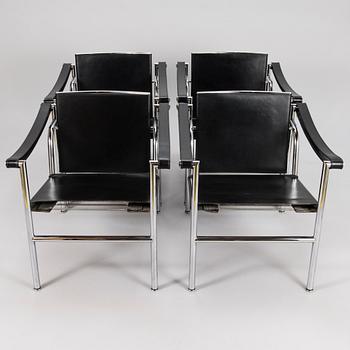 LE CORBUSIER, Four late 20th century 'LC1' armchairs for Cassina.