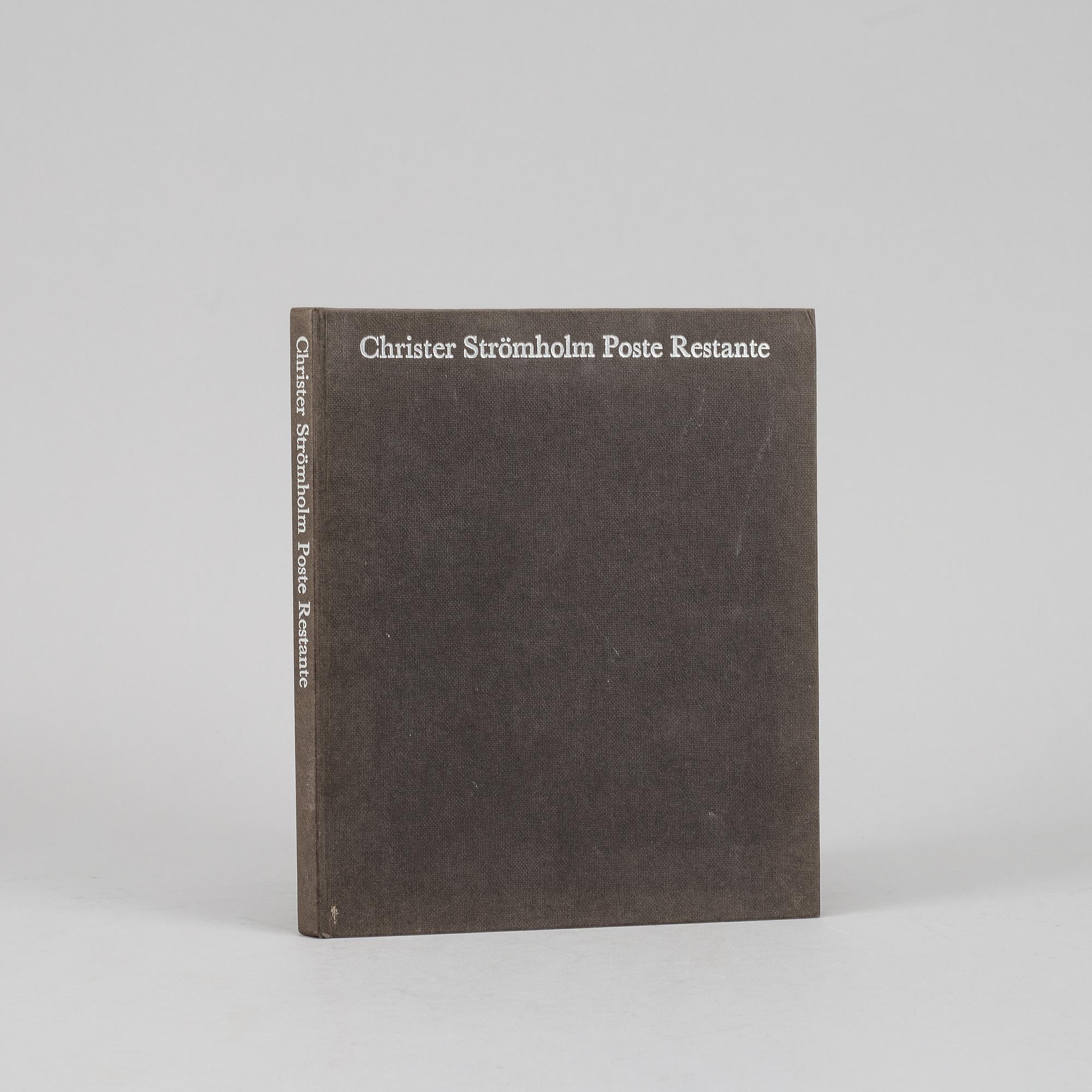 Bok, "Poste Restante", Christer Strömholm, PA Norstedt & Söners Förlag Stockholm 1967, signerad Christer Strömholm.