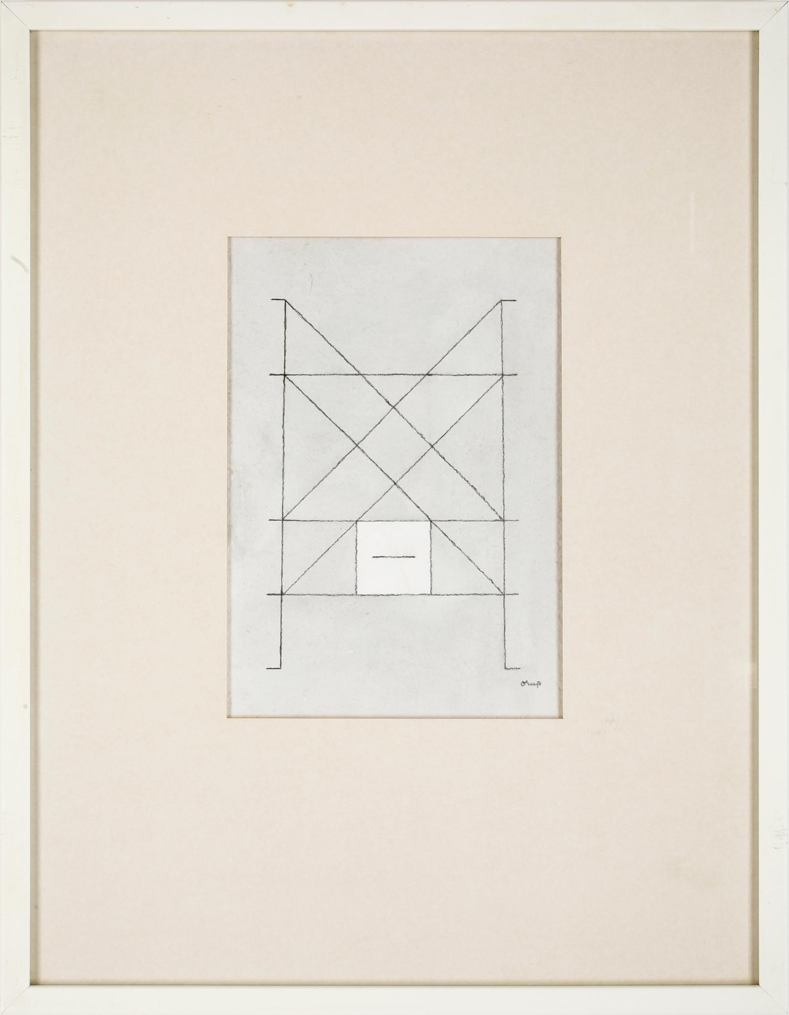 BENGT ORUP, blandteknik på papper, sign.