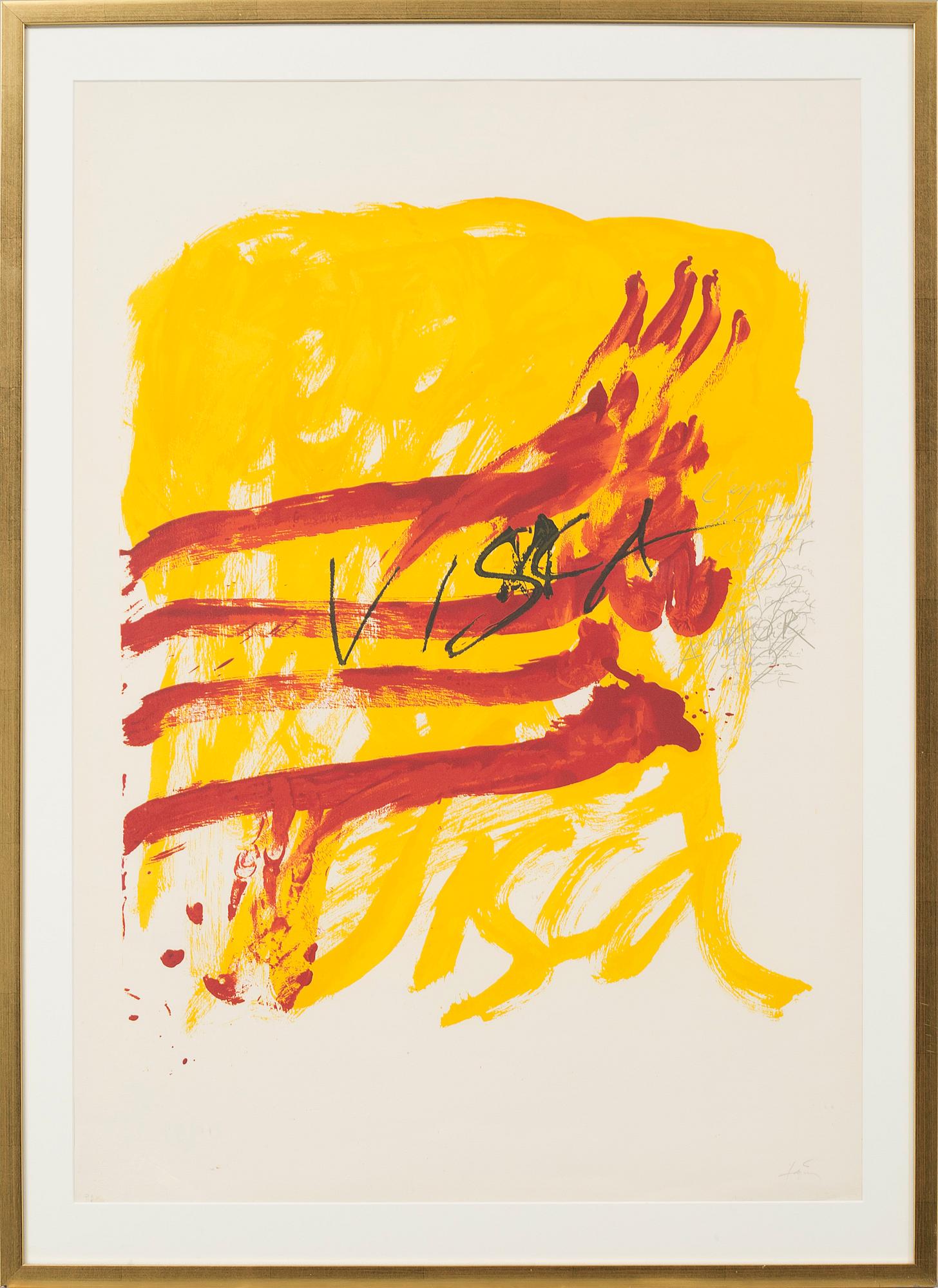 ANTONI TÀPIES, färglitografi, signerad, P.A.