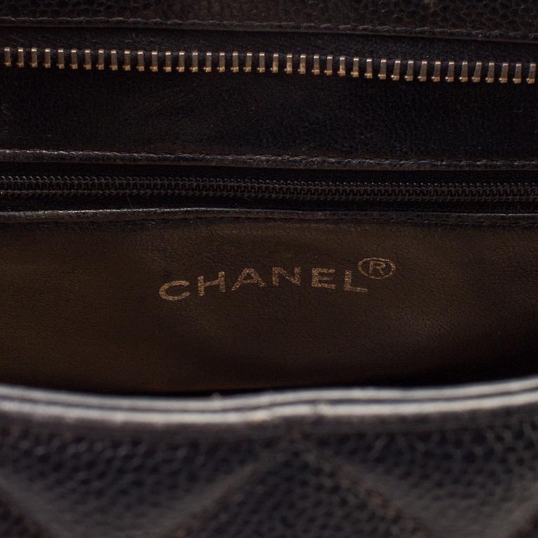 Black Caviar Leather Medallion Tote Bag, 2000-2002.