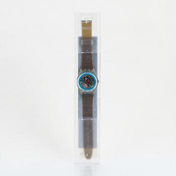 Swatch, Disque Blue, armbandsur, 34 mm.