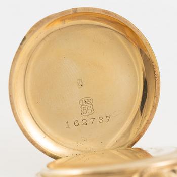 Pocket watch, 14K gold, hunter, 34 mm.