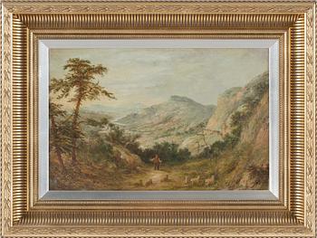 OKÄND KONSTNÄR, olja på duk, England, 1800-tal, bär otydlig signatur, Wiliam Stone?.