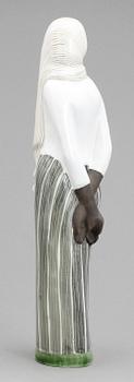 FIGURIN, stengods, Mari Simmulson, Upsala Ekeby, 1950-tal. Sign.