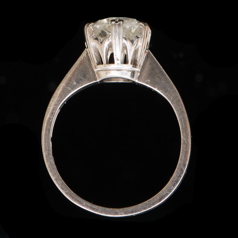 RING, 18 k vitguld med briljantslipad diamant ca 1,00 ct. Vikt ca 3 g.