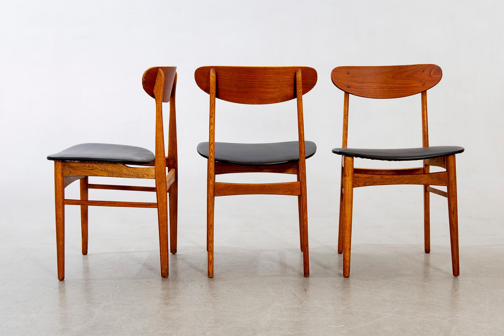 Stolar, 4 st, Danmark, 1950-60-tal.