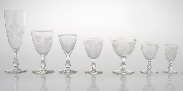 A 84-piece 'Savoy' glasswear, 1940s.