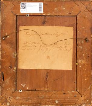 Unknown artist, an early 19th century painting on glass.