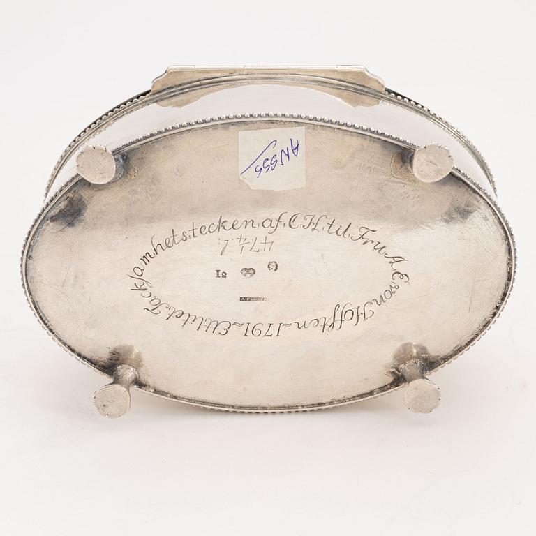 Arvid Floberg, sockerskrin, silver, Stockholm 1791.