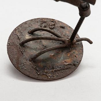 Veikko Haukkavaara, a metal sculpture, signed and dated -82.