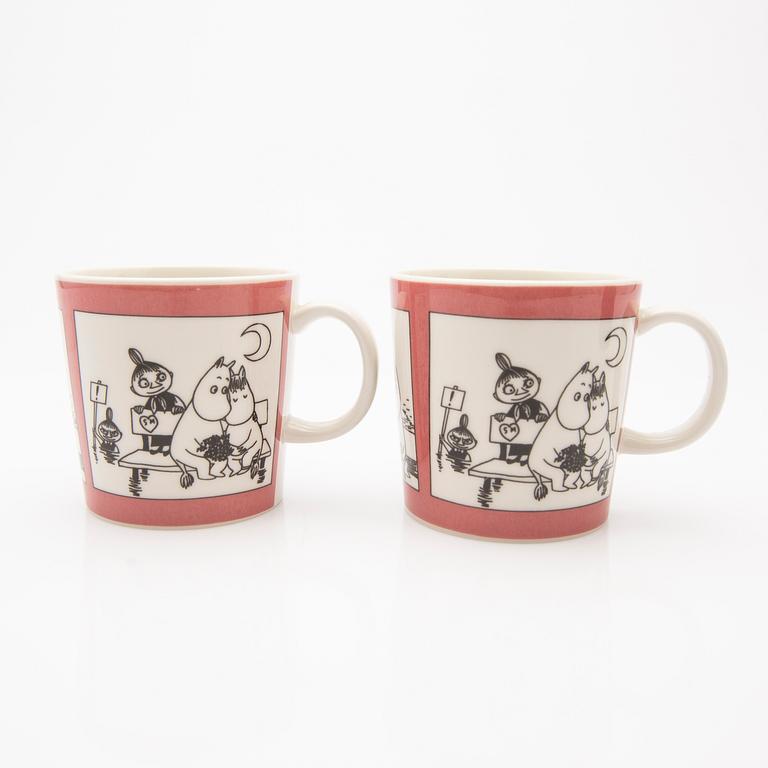 Moomin mugs, a pair, porcelain, Arabia, Finland 1990-1993.