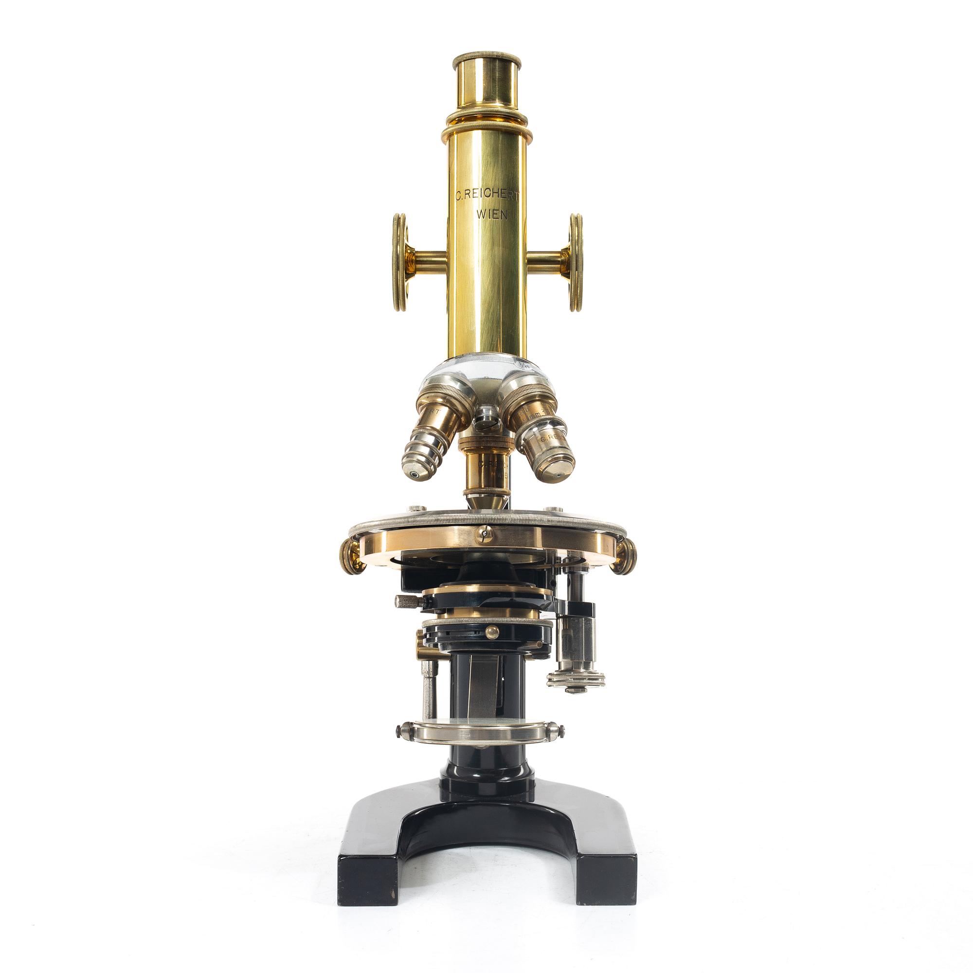C Reichert, microscope in case, Austria, circa 1900.