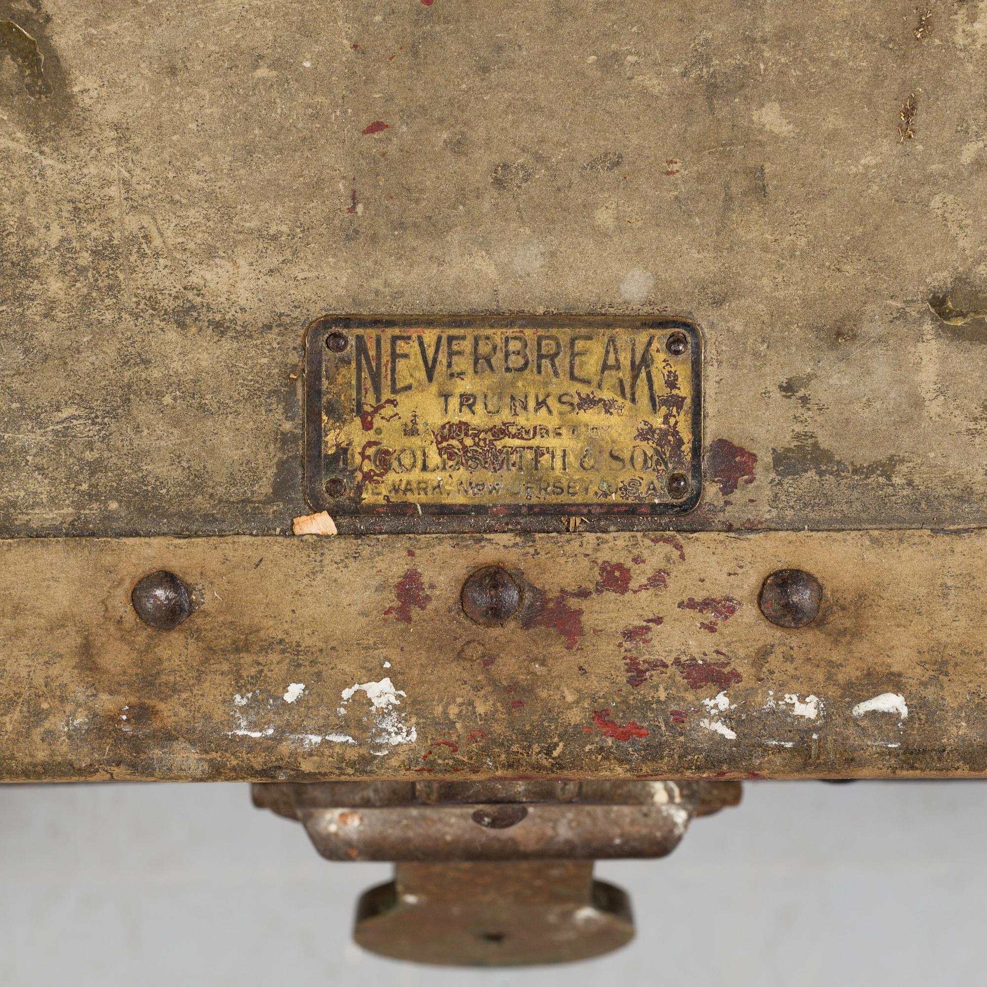 A 20 th century NEVER BREAK TRUNK, U.S. Army.