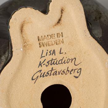 LISA LARSON, figuriner, ett par, stengods, K-Studion Gustavsberg.
