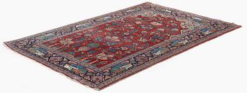 A semi-antique Kashan rug, Central Persia, c. 197 x 136 cm.