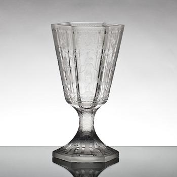 POKAL, glas, " Sex gracer", Simon Gate, Orrefors, 1974.