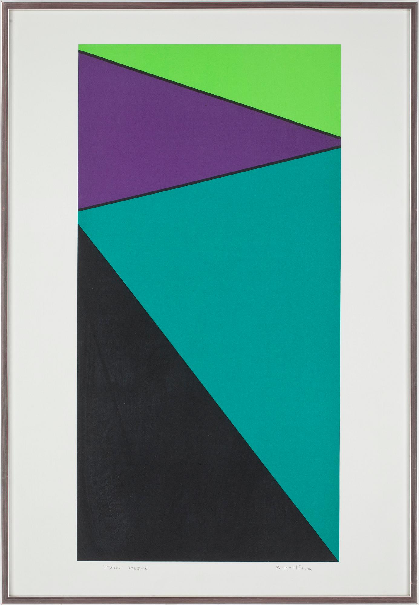 OLLE BAERTLING, färglitografi, numrerad 100/100, daterad 19665-81, signerad.