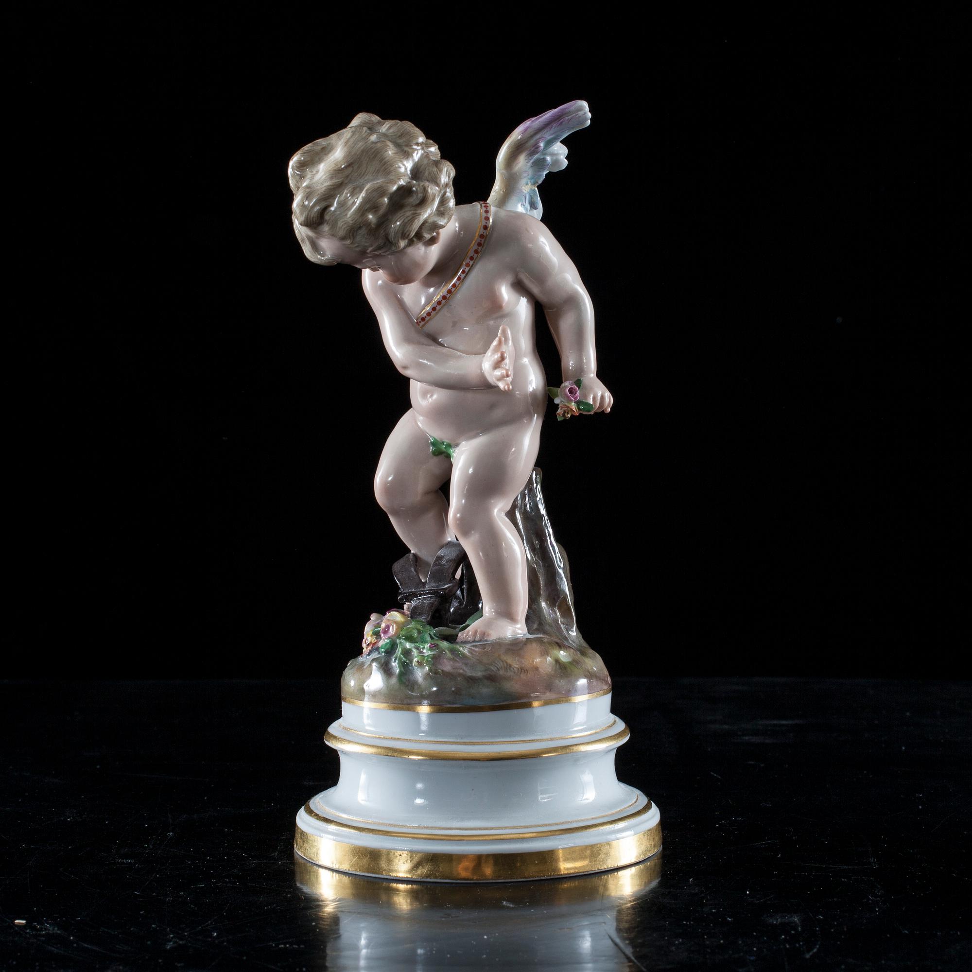 FIGURIN, porslin, Meissen 1800-tal.