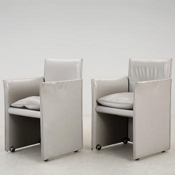 KARMSTOLAR, ett par, "Break", Mario Bellini, Cassina, modellen formgiven 1976.