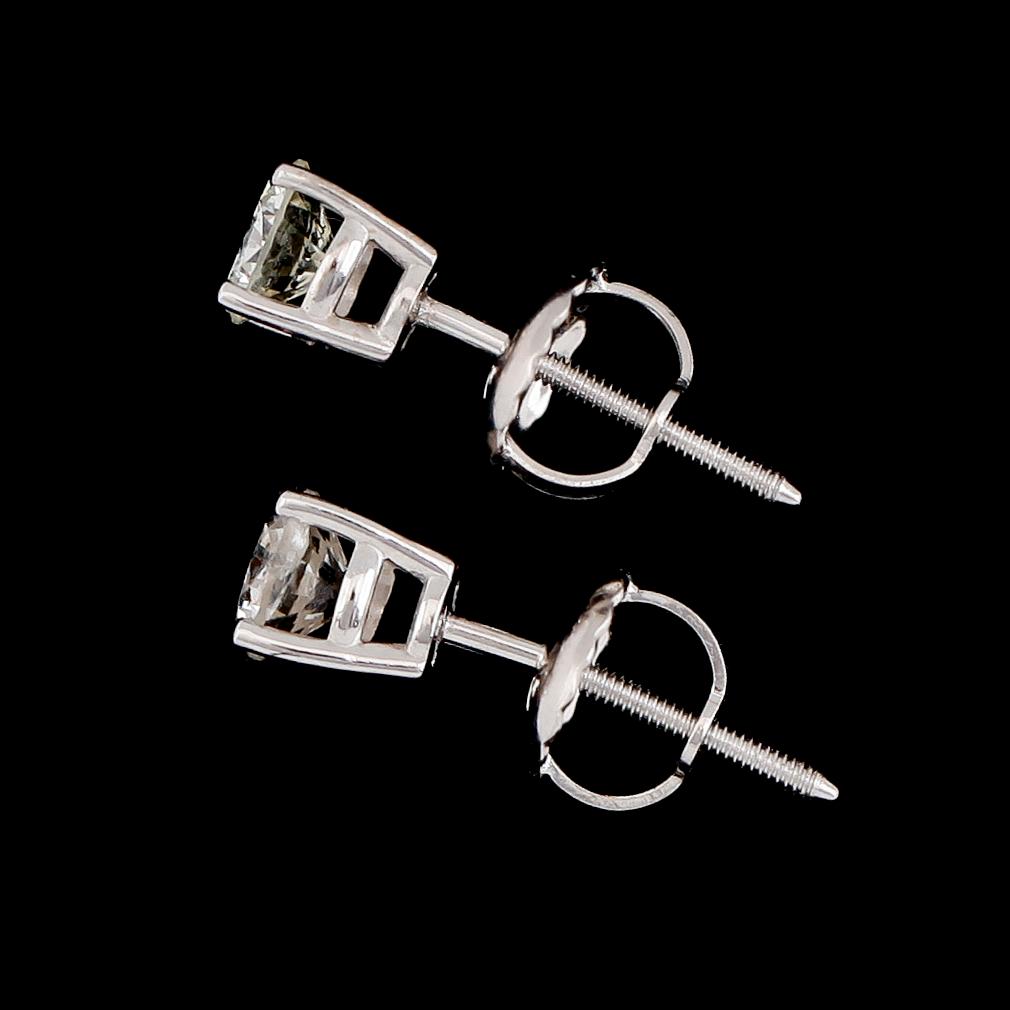 ÖRHÄNGEN, 1 par, 14K vitguld, briljantslipade diamanter tot ca 0.50 ct.