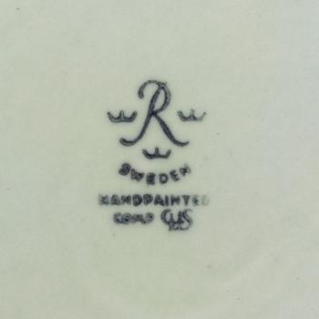 RÖRSTRAND, a set of 4 stoneware dishes, Carl-Harry Stålhane, Oskar Dahl, Sylvia Leuchovius, Sweden mid 20th century.