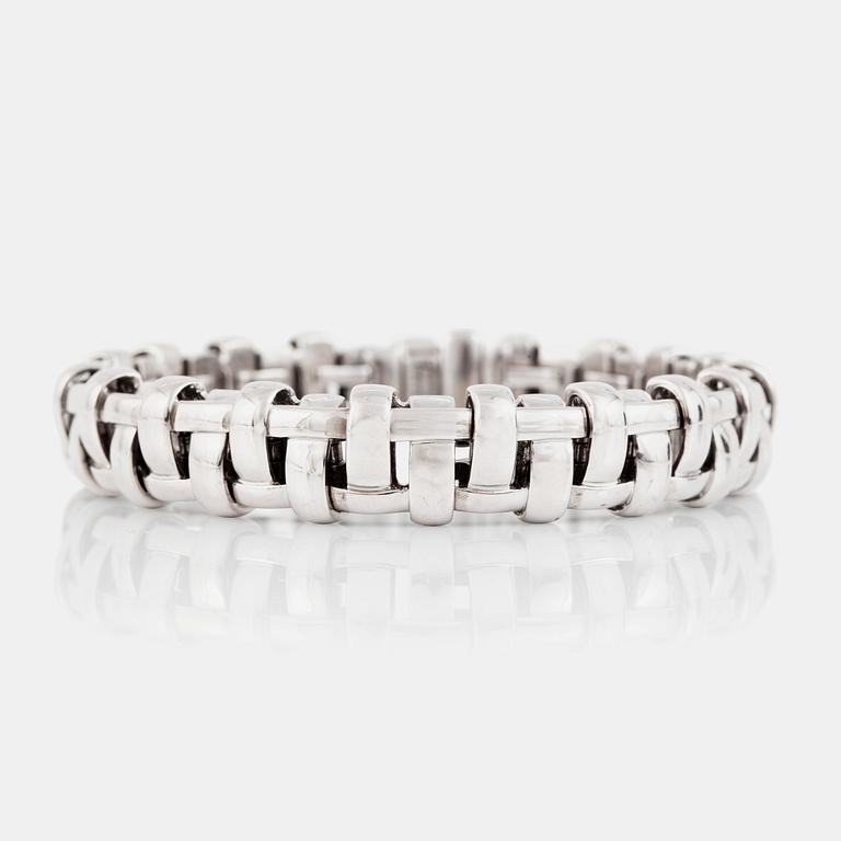 ARMBAND, Tiffany & Co, flätat i vitguld.
