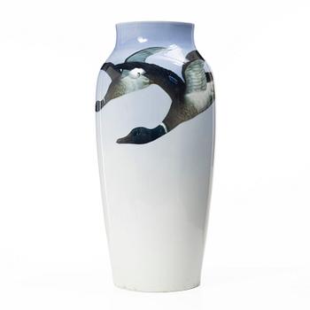 Nils Emil Lundström, An Art Nouveau porcelaine floor vase, Rörstrand, early 20th century.