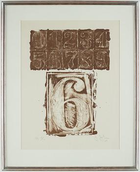 Jasper Johns, "6" from "0-9".