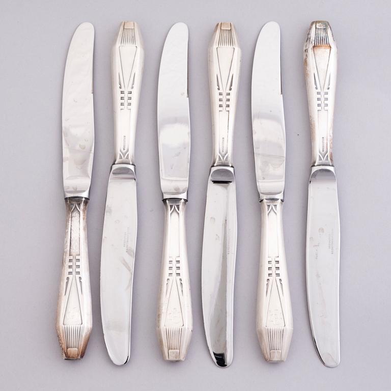 A 36-piece set of silver cutlery, Suomi series, Kultateollisuus oy, Turku, Finland 1988-2001.