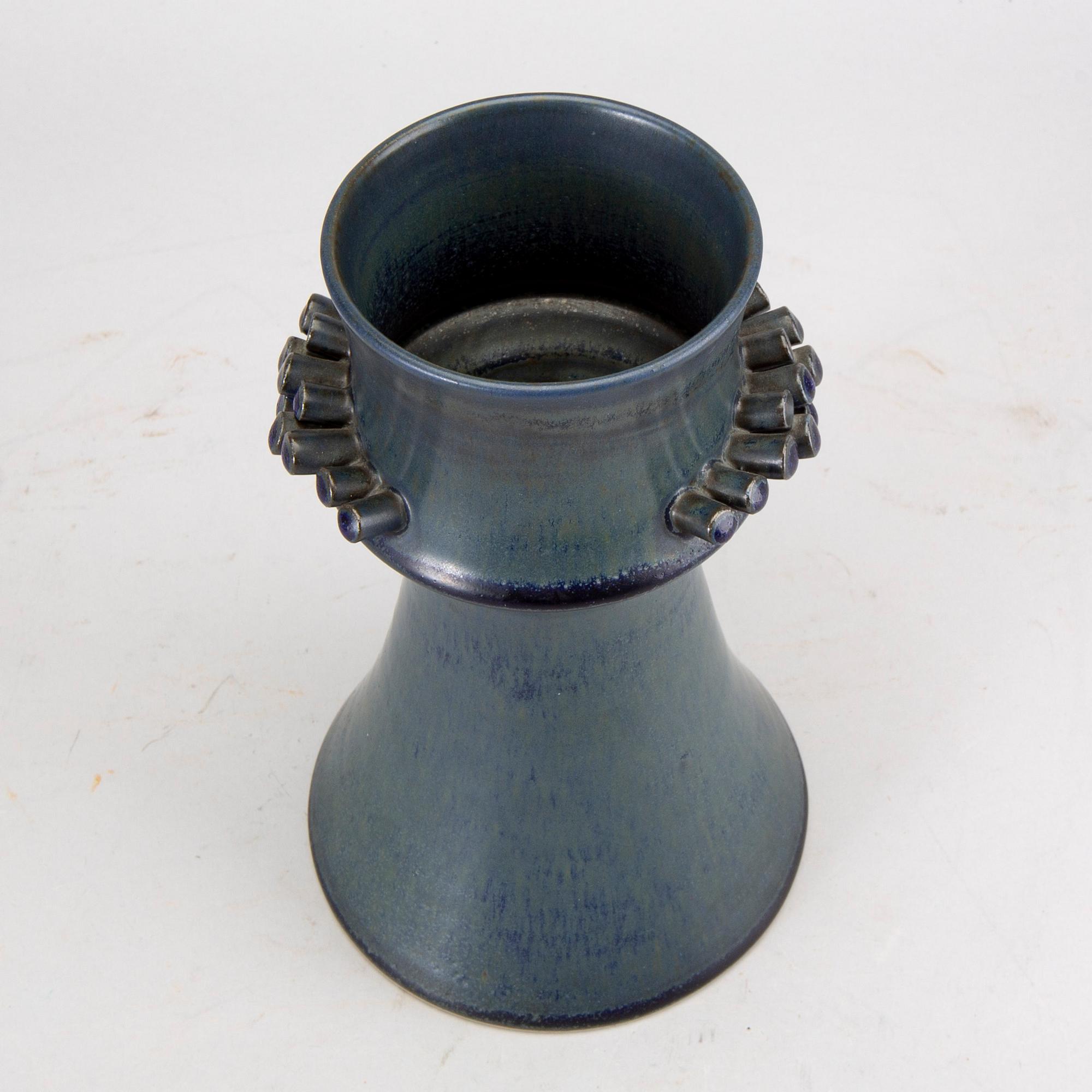 Hertha Bengtson, a signed ceramic vase.