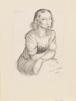 Konstnärsmapp med arbeten av olika finska konstnärer, 1944.