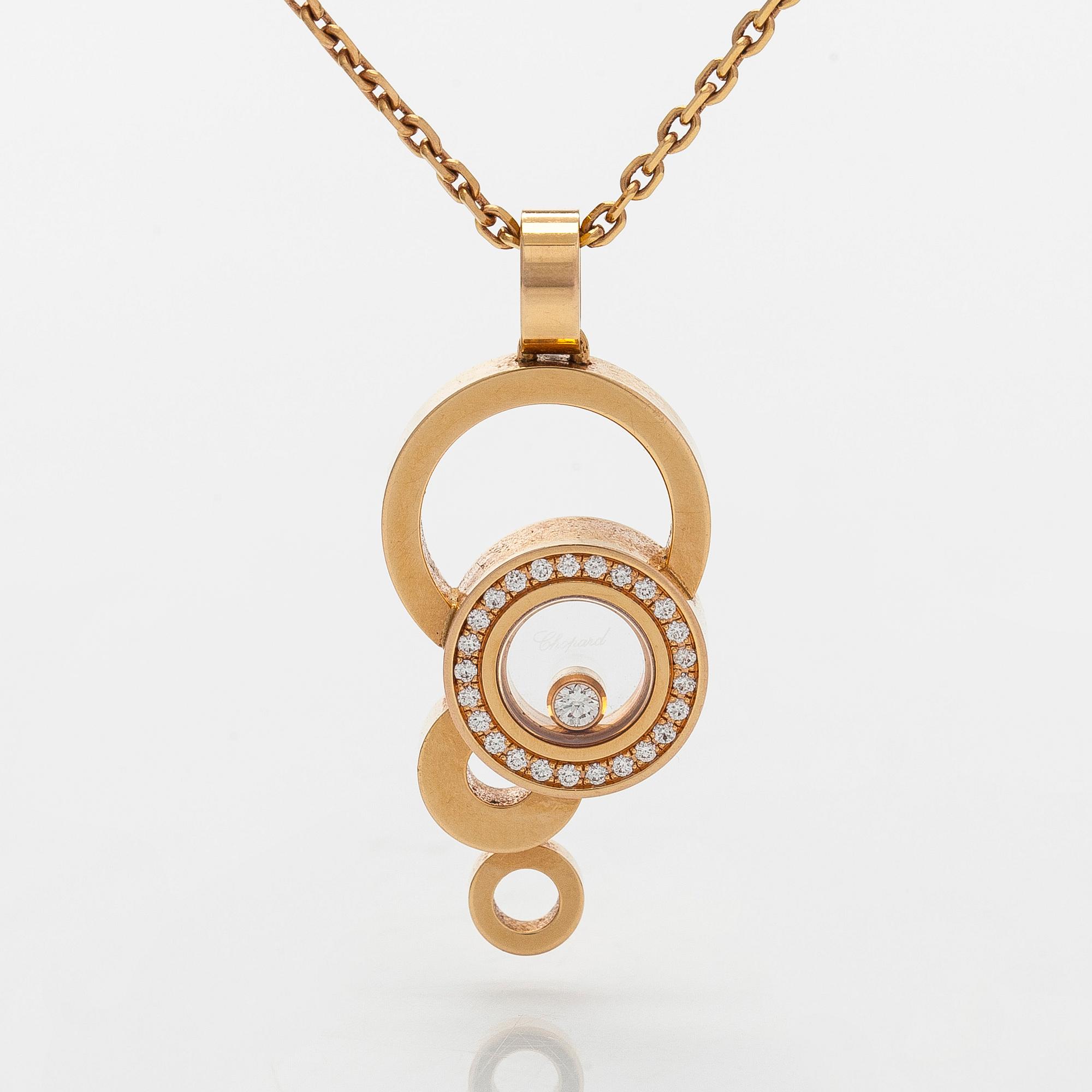 Chopard, kaulakoru riipuksella "Happy Bubbles", 18K kultaa ja timantteja.