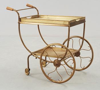 SERVERINGSVAGN, mässing, omkring 1900-talets mitt,