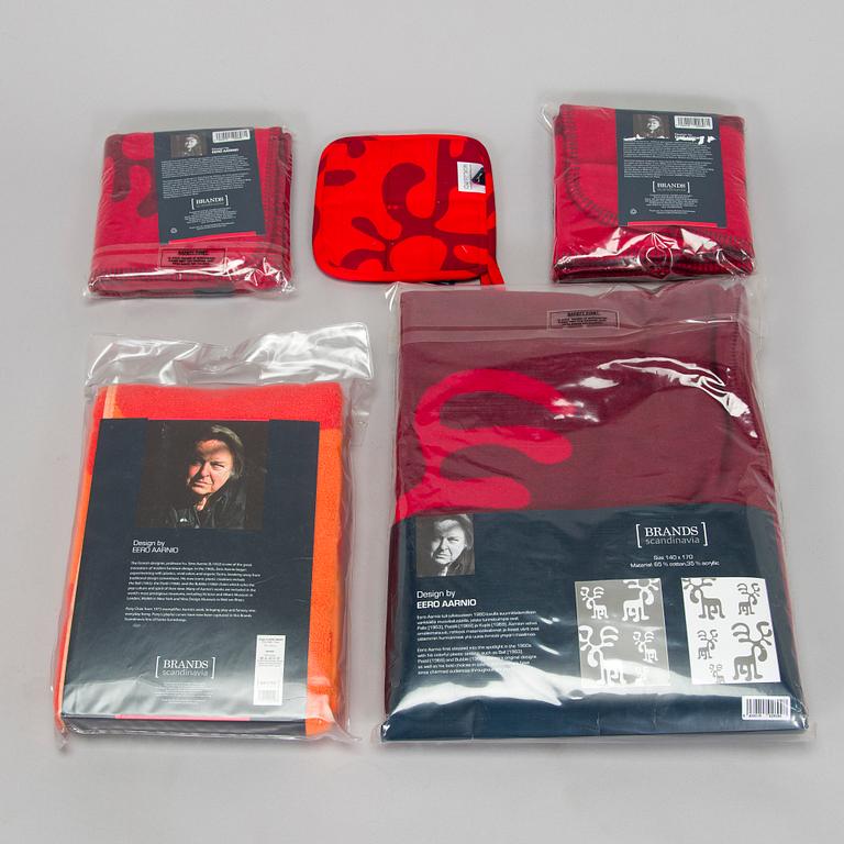 Eero Aarnio, erä kodintuotteita, 5 kpl, eri valmistajia.